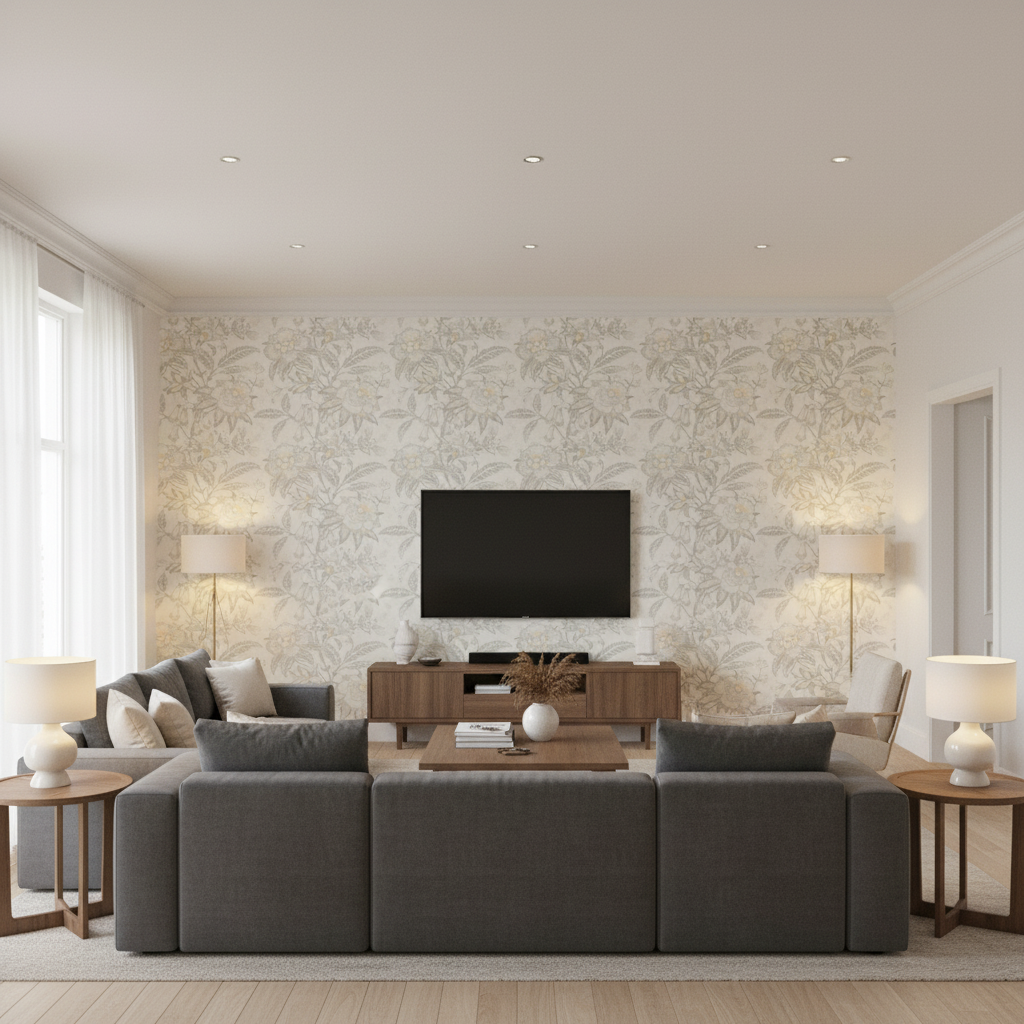 Davenport Print Cloud — Living Room Room Setting