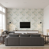Davenport Print Sea Mist — Living Room Room Setting