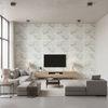 Davenport Print Sea Mist — Living Room Room Setting