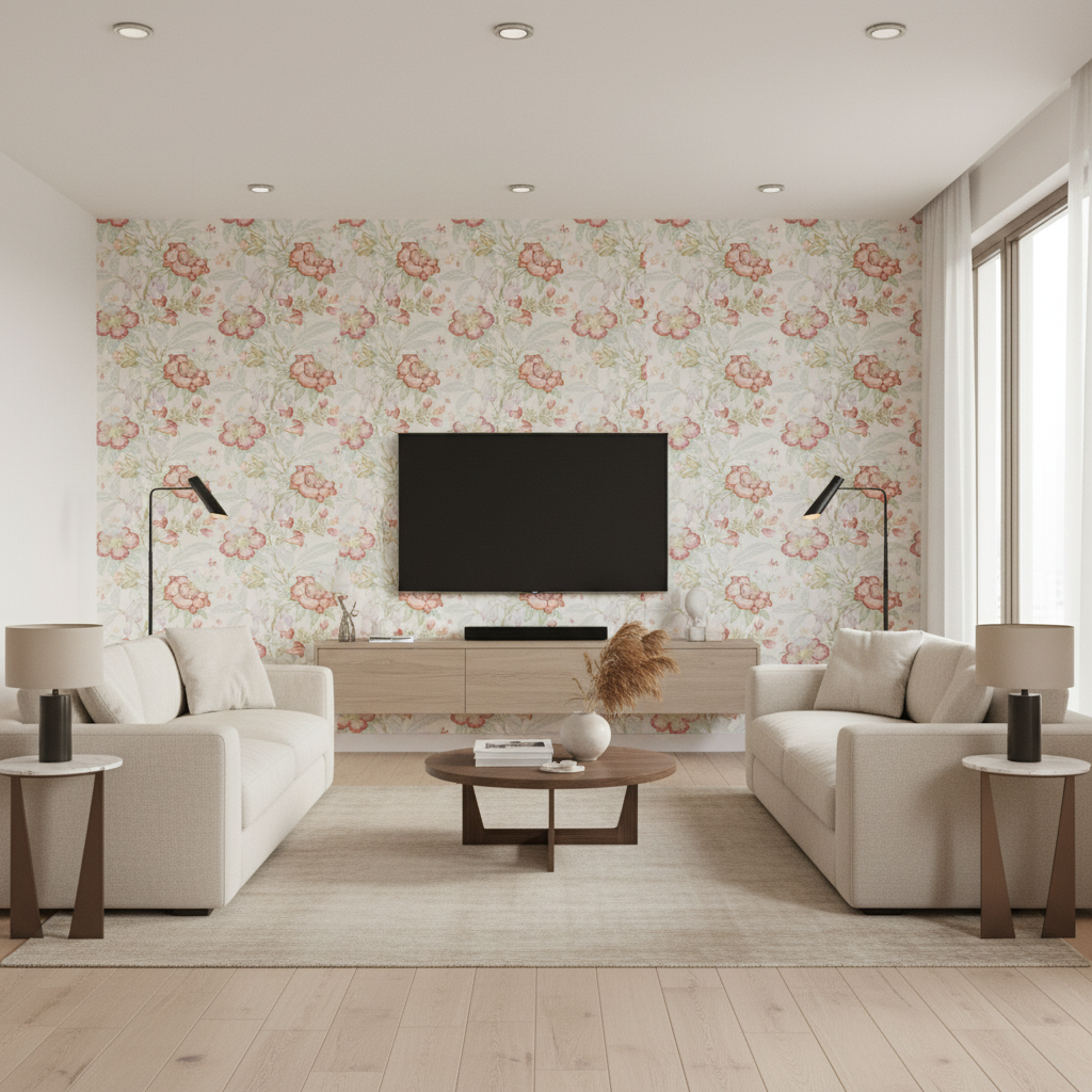Davenport Print Cabana — Living Room Room Setting