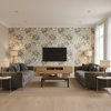 Davenport Print Pacific — Living Room Room Setting