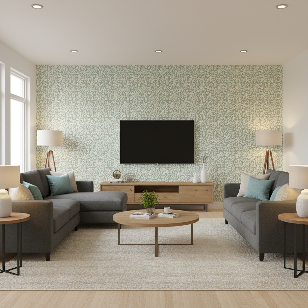 Laine Print Pacific — Living Room Room Setting