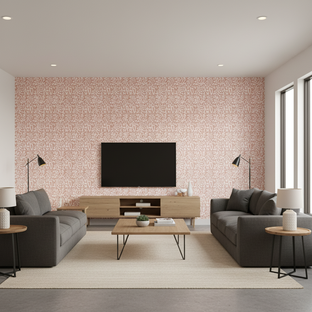 Laine Print Petal — Living Room Room Setting