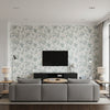 Bradford Emb Juniper/Lagoon | Kravet - Living Room Visualization (AI-generated, may not be to scale. Verify pattern scale with product specifications.)