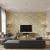Bradford Emb Greenery | Kravet - Living Room Visualization (AI-generated, may not be to scale. Verify pattern scale with product specifications.)