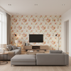 Adelyn Handblock Rose — Living Room Room Setting