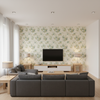Adelyn Handblock Celadon — Living Room Room Setting