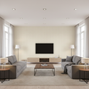 Coombes Sheer Ivory — Living Room Room Setting