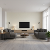 Coombes Sheer ivory — Living Room Room Setting