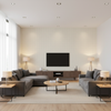Coombes Sheer ivory — Living Room Room Setting