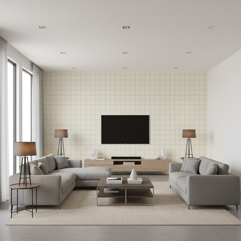 Coombes Sheer Linen — Living Room Room Setting