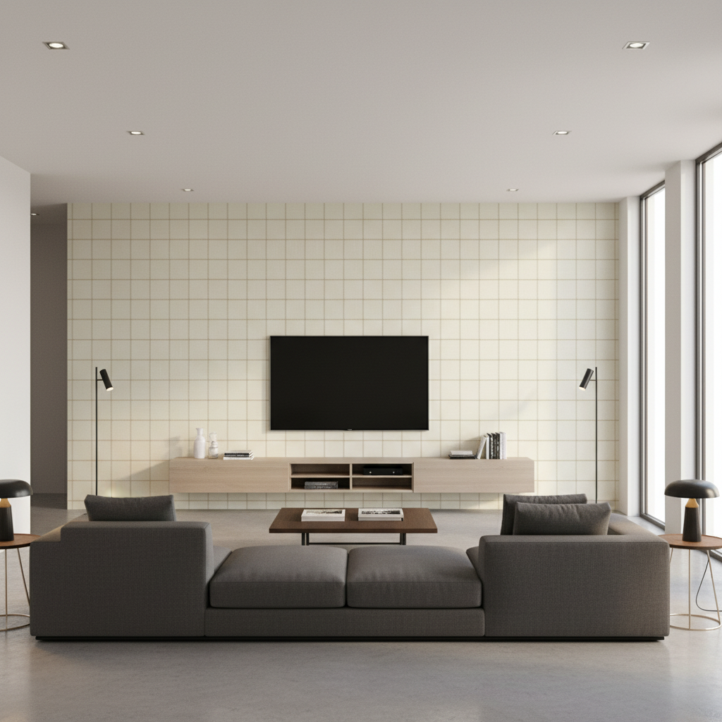Coombes Sheer Linen — Living Room Room Setting