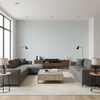 Cap Ferrat Stripe Sky — Living Room Room Setting