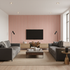 Cap Ferrat Stripe Red — Living Room Room Setting