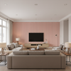 Cap Ferrat Stripe Red — Living Room Room Setting