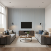 Cap Ferrat Stripe Marine — Living Room Room Setting