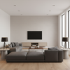 Gemma Velvet Dove — Living Room Room Setting