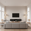 Gemma Velvet Dove — Living Room Room Setting