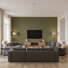 Gemma Velvet olive green — Living Room Room Setting