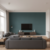 Gemma Velvet Pacific — Living Room Room Setting