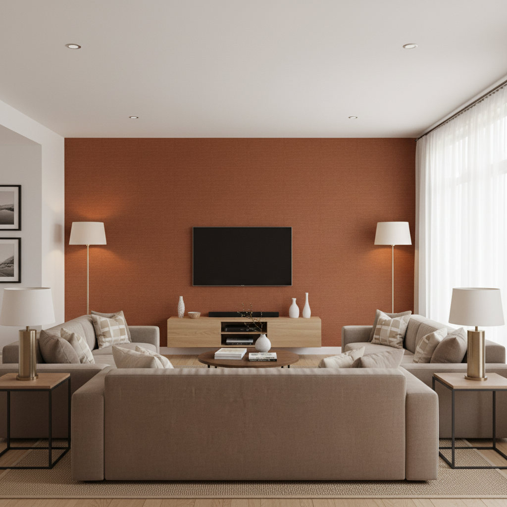 Gemma Velvet Spice — Living Room Room Setting