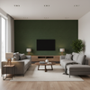 Gemma Velvet Lichen — Living Room Room Setting