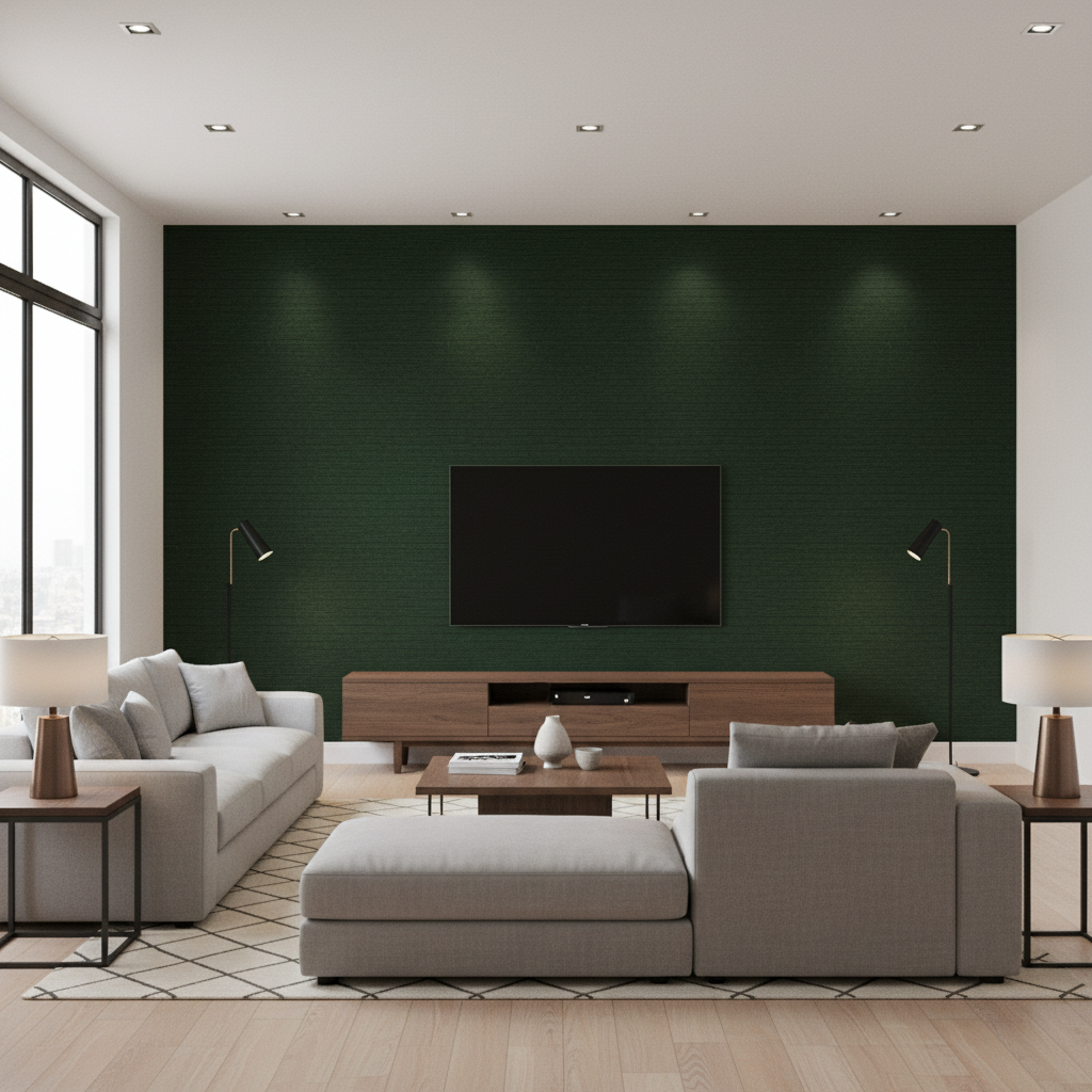 Gemma Velvet Emerald — Living Room Room Setting