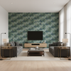 Arley Print Lagoon — Living Room Room Setting