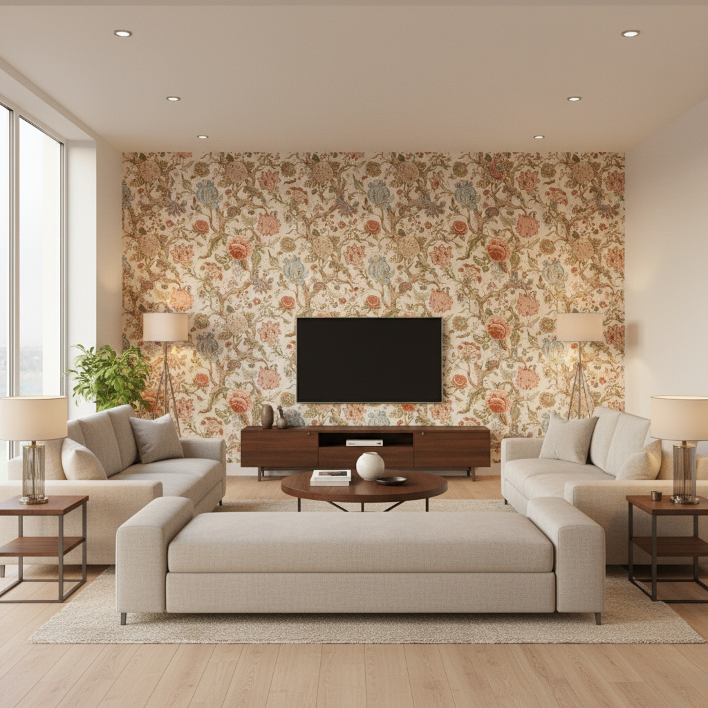 Adlington Coral — Living Room Room Setting