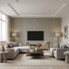 Shaw Damask Mist — Living Room Room Setting