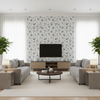 Hollin Print Indigo — Living Room Room Setting
