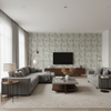 Taplow Print Sea Mist — Living Room Room Setting