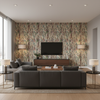 Taplow Print Spice/Leaf — Living Room Room Setting