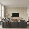 Taplow Print Sand/Dove — Living Room Room Setting