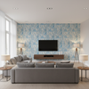 Taplow Print Capri/Sky — Living Room Room Setting