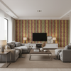 Desning Velvet Pink/Gold — Living Room Room Setting