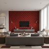 Levens Velvet Ruby — Living Room Room Setting