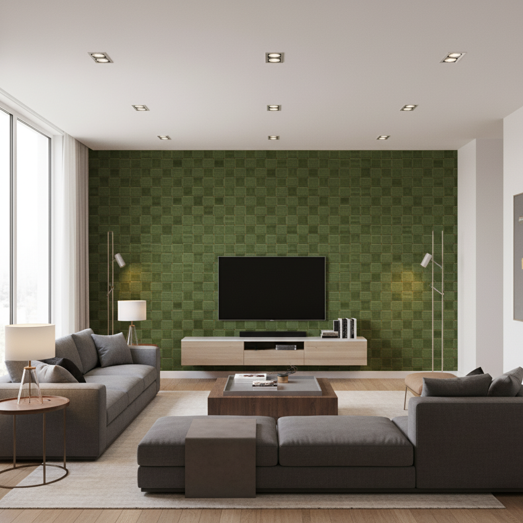 Levens Velvet Leaf — Living Room Room Setting