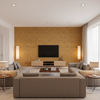 Levens Velvet Gold — Living Room Room Setting