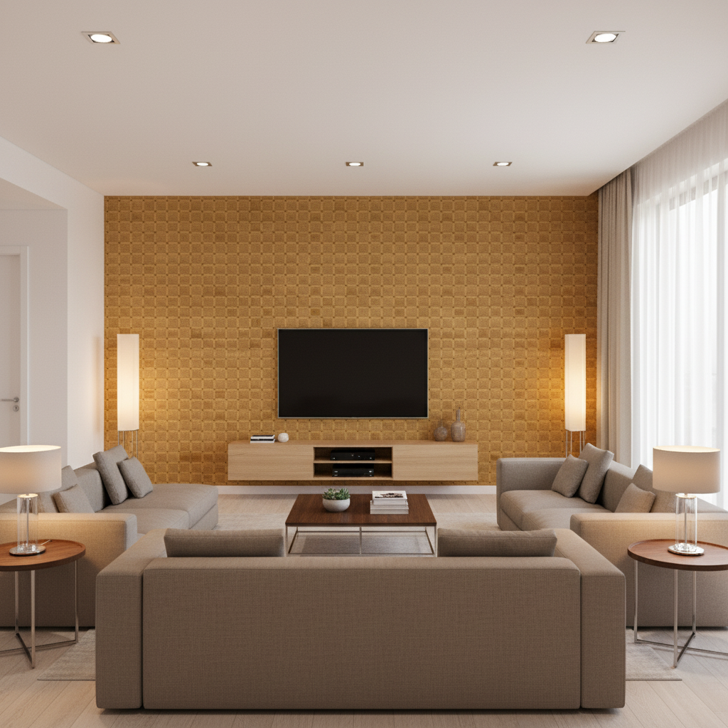 Levens Velvet Gold — Living Room Room Setting