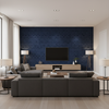 Levens Velvet Navy — Living Room Room Setting