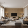 Callow Velvet Stone — Living Room Room Setting