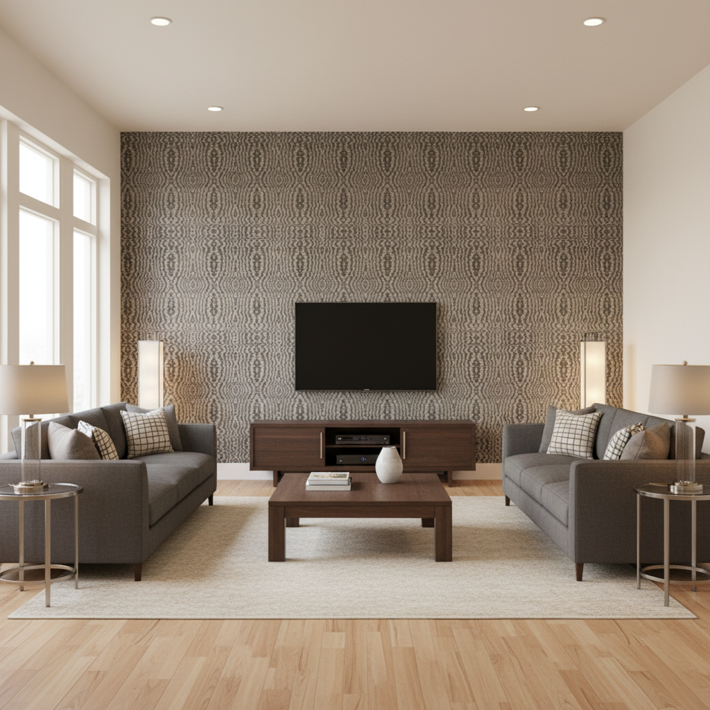 Callow Velvet Silver — Living Room Room Setting