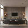 Callow Velvet Silver — Living Room Room Setting