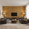 Callow Velvet Golden — Living Room Room Setting