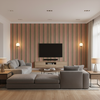 Picket Multi/Plum — Living Room Room Setting