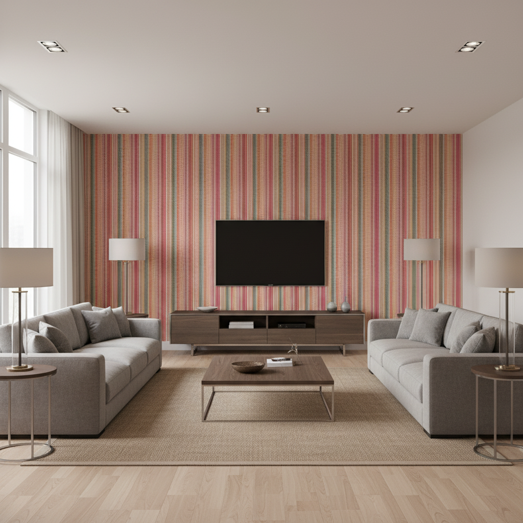 Picket Multi/Russet — Living Room Room Setting
