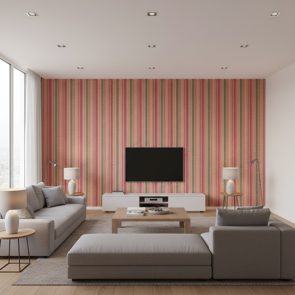 Picket Multi/Russet — Living Room Room Setting