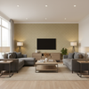 Maldon Weave Fog — Living Room Room Setting