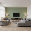 Maldon Weave Mist — Living Room Room Setting